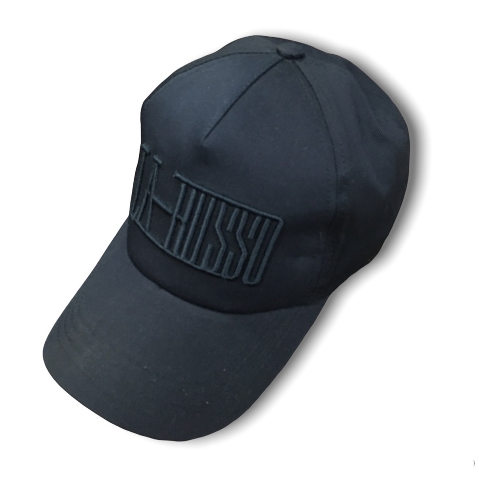 Larusso Topi Baseball Pria - Black Embroidery