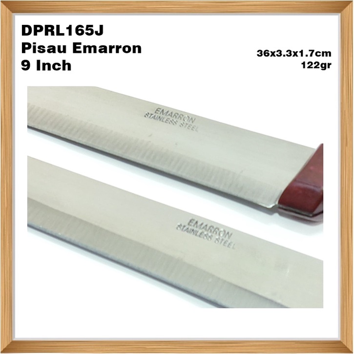 DPRL165J Pisau Dapur/Pisau Serbaguna/Pisau Daging Emarron 9 Inch