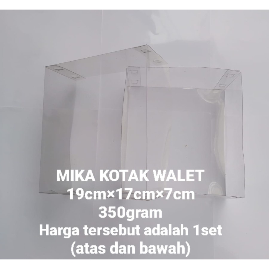 Box Mika Kotak Sarang Burung Walet 350gram 19cm x 17cm x 7cm Mika Polos Tanpa Sablon