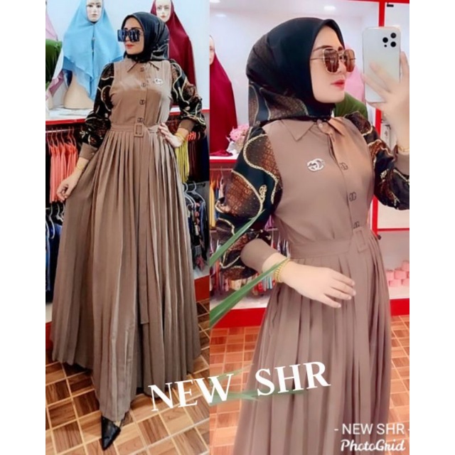 Gamis wolfis shr lengan sisik ular