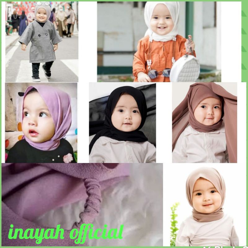 Pashmina Diamond Anak Karet Usia 1 Tahun s/d 10 Tahun  UK 150x50 cm Pasmina Karet Anak NON INSTAN