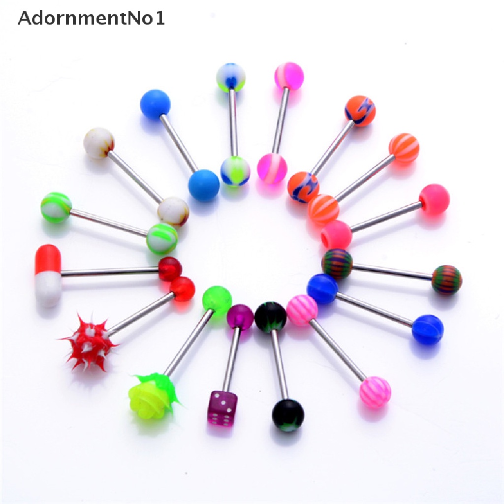 (AdornmentNo1) 16pcs / Set Anting Tindik Lidah / Tubuh Aneka Desain Untuk Wanita