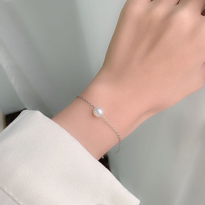 Gelang Wanita Model Korea Simple Clover Kristal untuk Hadiah-#11