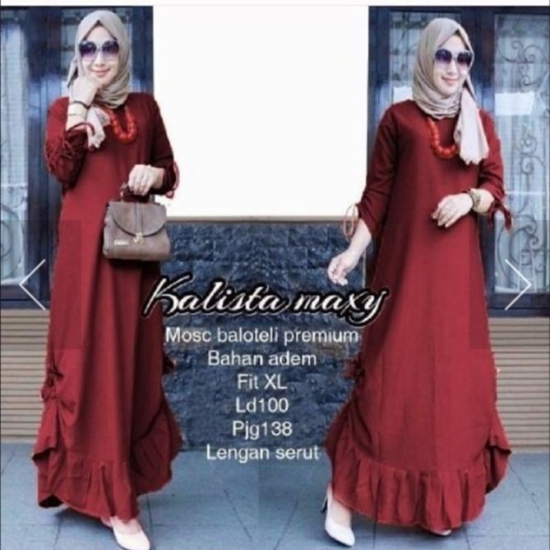 Kalista maxy dress fashion muslim remaja wanita