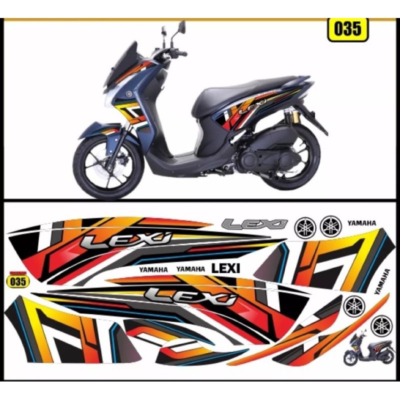 decal yamaha lexi / variasi lexi / striping variasi yamaha lexi