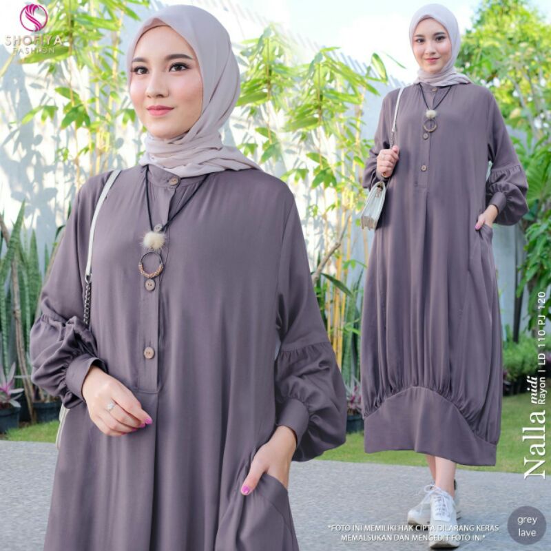 NALLA,AYANA  Midi Dress Ori by Shofiya