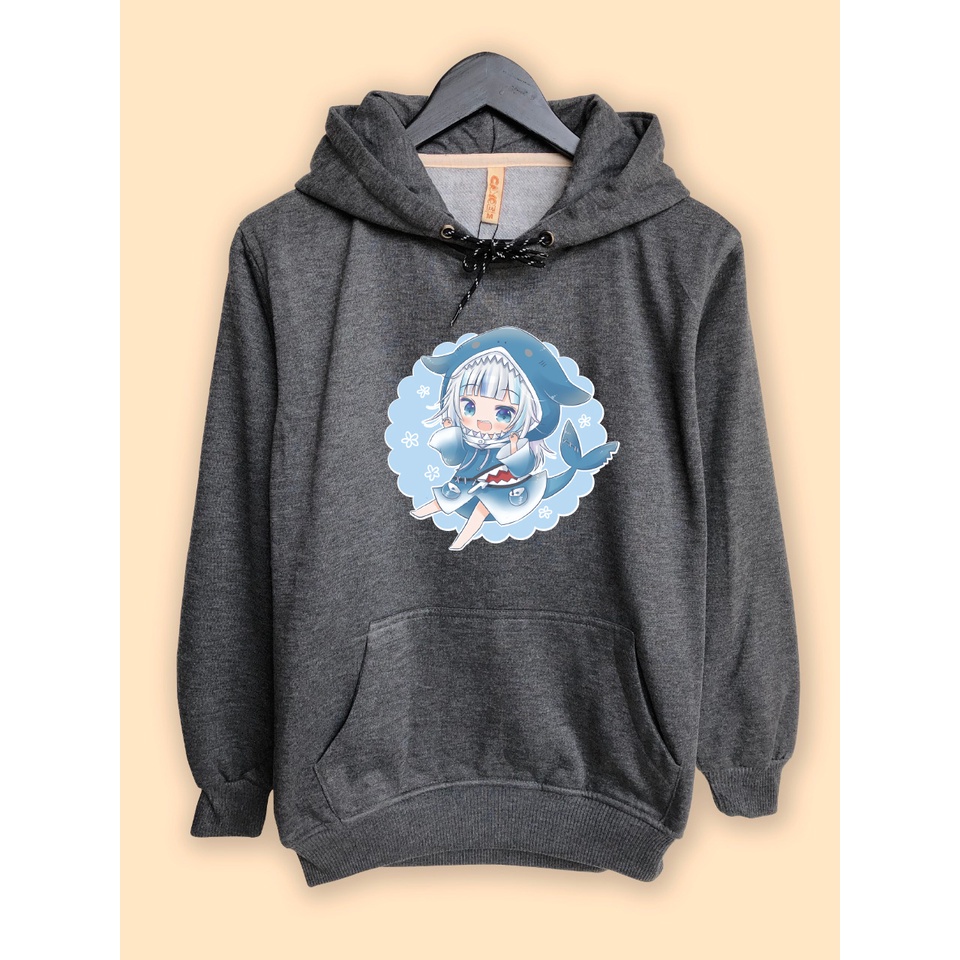 Jaket Hoodie Vtuber Hololive Gawr gura Chibi Cute