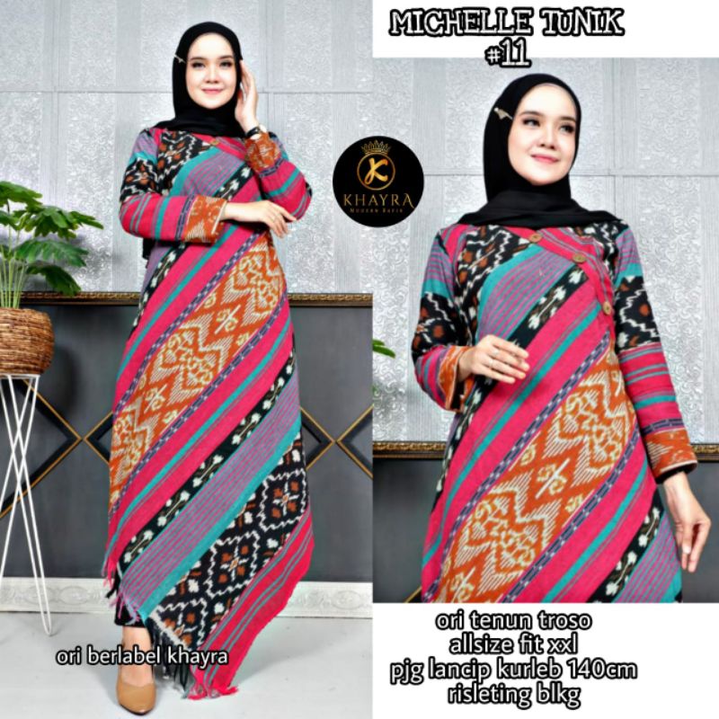 Jual Michelle Tunik Tenun Troso Khayra Shopee Indonesia