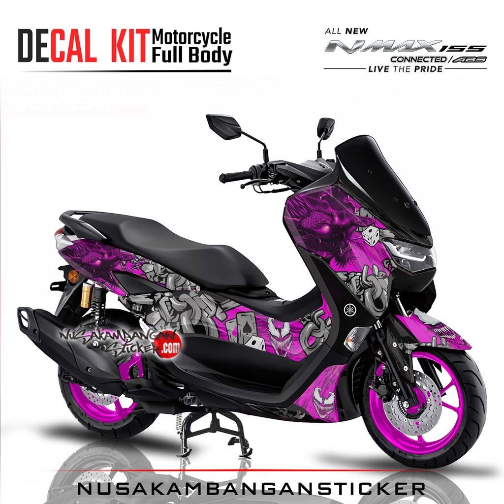 Stiker All New NMAX 155 DRAGON VENOM PINK