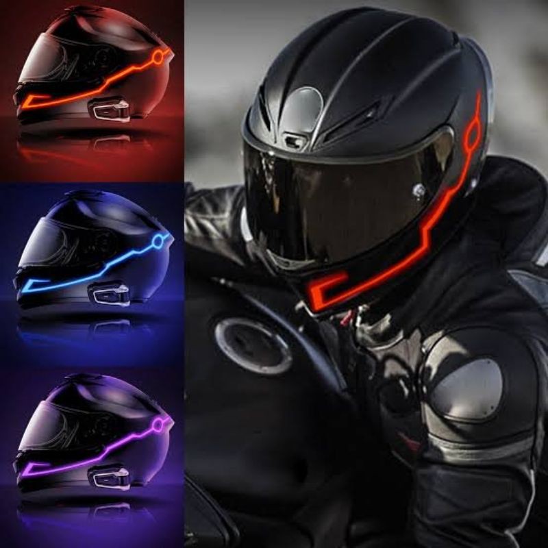 Helm Lampu LED Sein Strip Tahan Air untuk Motor universal