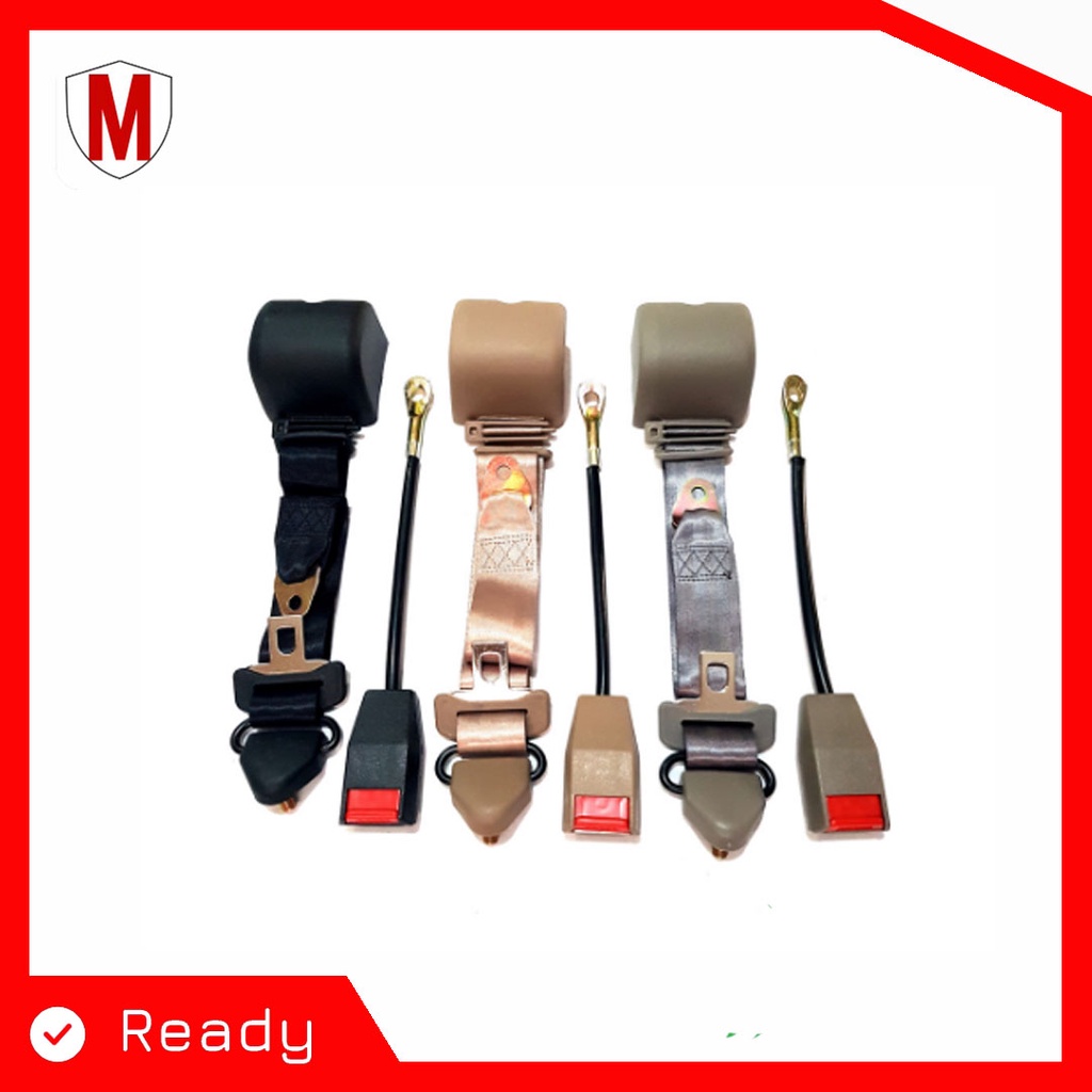 SABUK PENGAMAN SAFETYBELT OTOMATIS SAFETY BELT OTOMATIS 3 TITIK CREAM HITAM DAN ABU