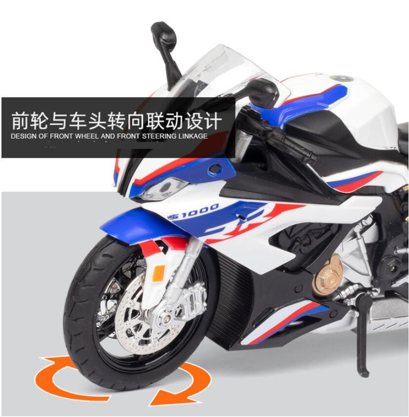 1:12 BMW S1000RR Sepeda Motor Dan Model Kendaraan Diecast Model Sepeda Motor Koleksi Mainan Sepeda Motor-5