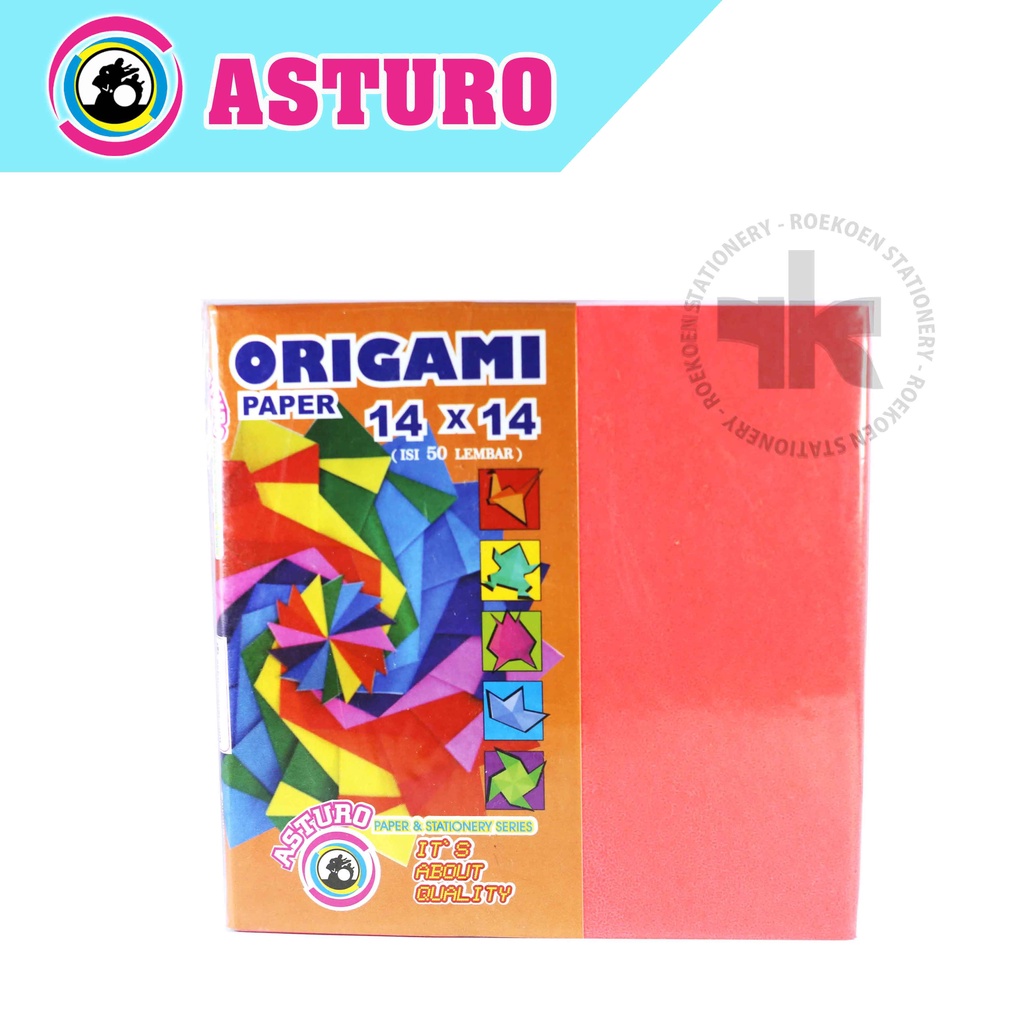

Asturo Origami Paper Kertas Lipat 14x14cm Single Side (50 Sheets)