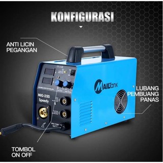  Mailtank  Mesin  Las  Mig  mag 3in1 co2 bisa tanpa gas CO 