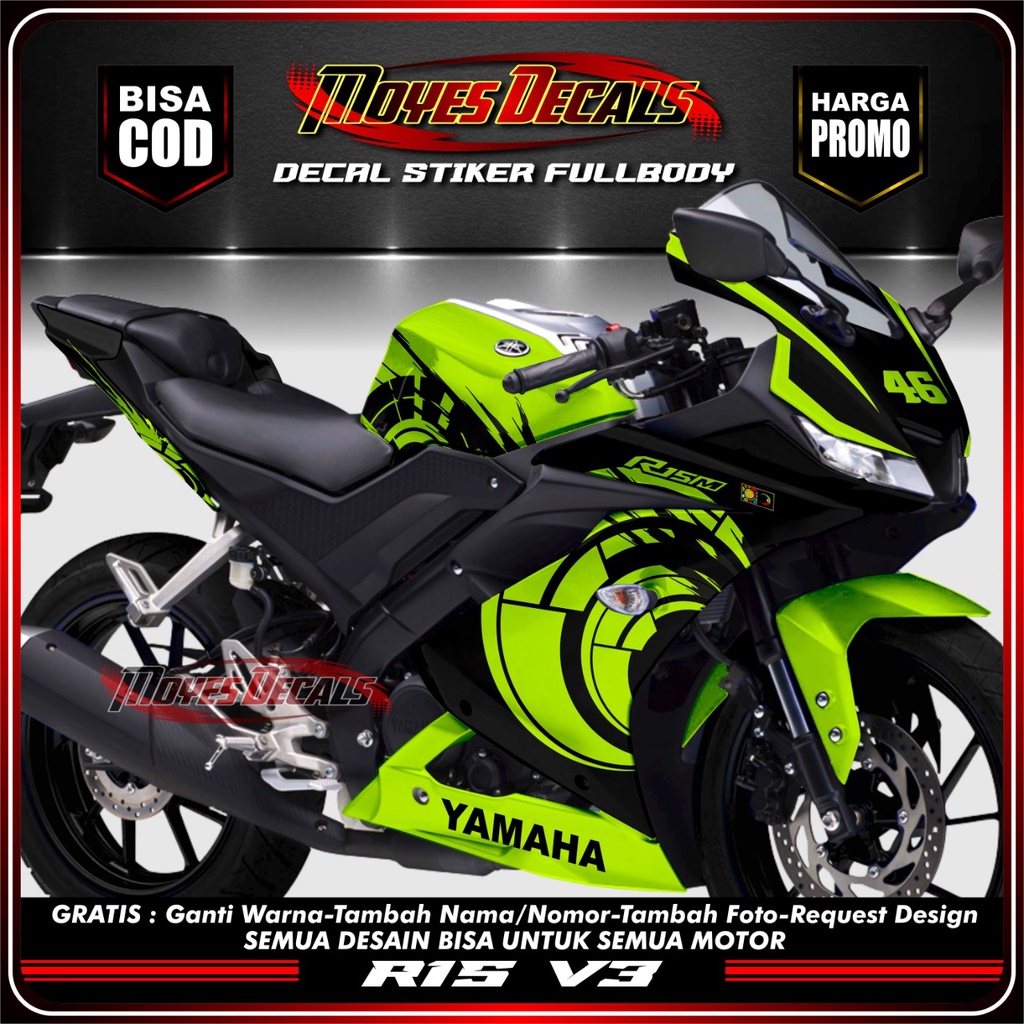 Decal R15 V3 Fans Rossi VR46 Fullbody