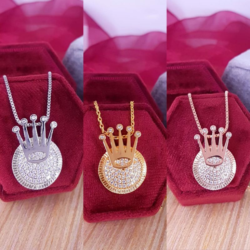 Liontin Roxe Replika Berlian Lapis Emas 18k