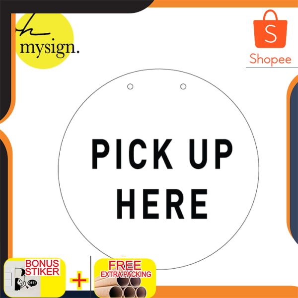 

Pick Up Here Bulat Timbul | Sign Board Akrilik Timbul Keren