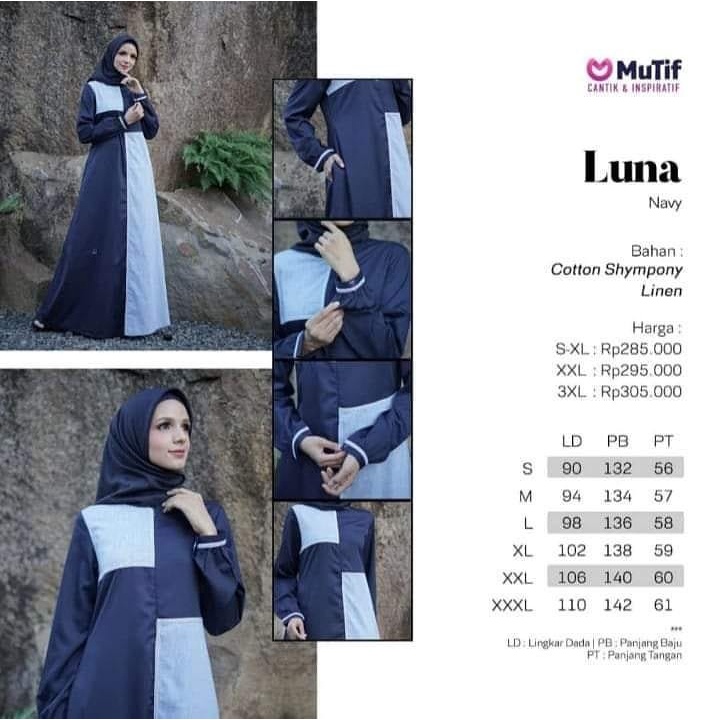 BAJU GAMIS MUSLIM DRESS SARIMBIT DEWASA TERBARU // MUTIF LUNA // GAMIS LEBARAN 2021