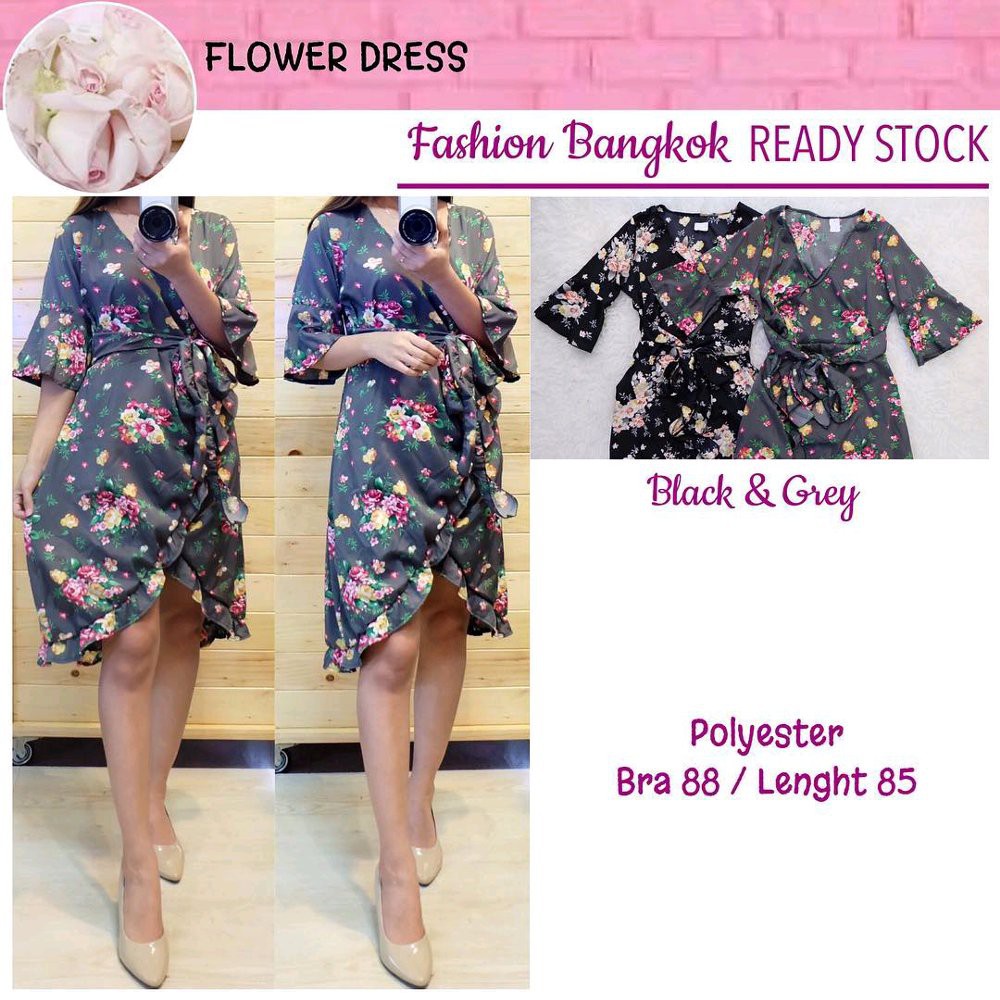 FASHION BANGKOK FLOWER DRESS
