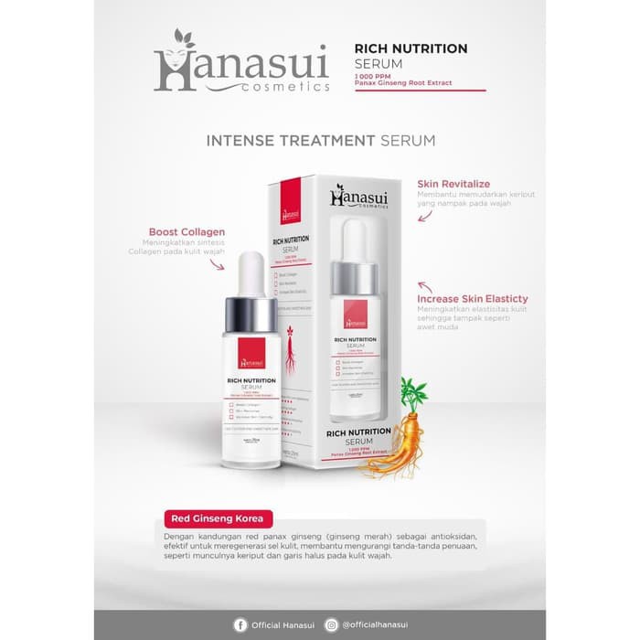 ✨ AKU MURAH ✨Hanasui Rich Nutrition Serum 25ml / Hanasui Premium Serum