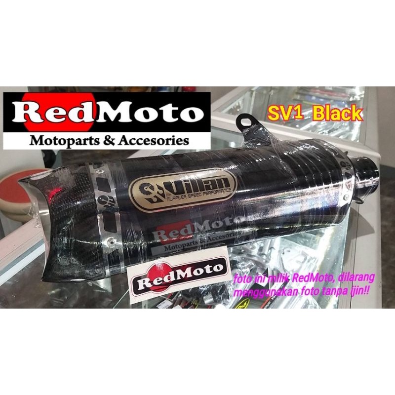 Knalpot Villan SV1 Silver Black R15 V3