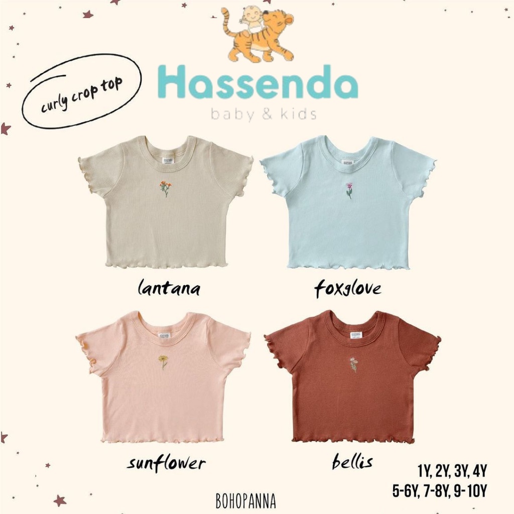 BOHOPANNA CURLY CROP TOP / Atasan Anak