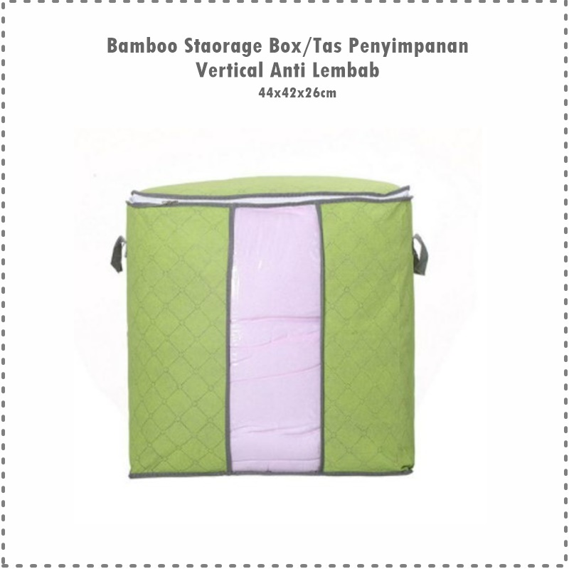 Bamboo Storage Box/Kotak Penyimpanan Vertical Anti Lembab