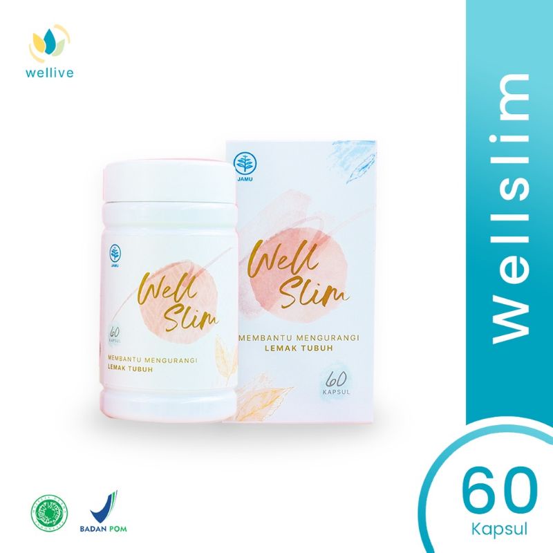 WELLSLIM - Pelangsing - Kapsul Pelangsing - Pelangsing Herbal - Kapsul Diet - BPOM - Isi 60 kapsul