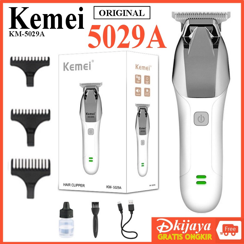 Kemei 5029A Mesin Alat Cukur Rambut Elektrik Hair Clipper 5029 KM5029A Original CAS USB