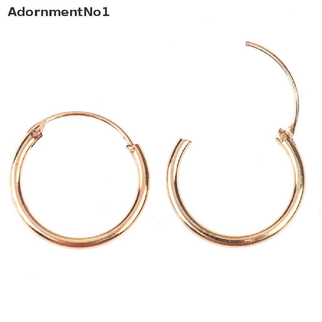 (AdornmentNo1) 3 Pasang / Set Anting Tusuk Bentuk Lingkaran Kecil Untuk Wanita