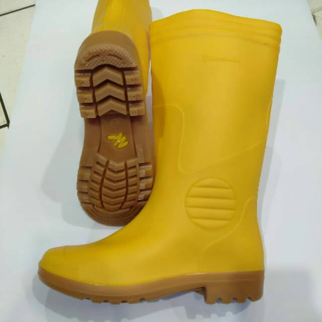 Sepatu Boots Karet Pria/Sepatu Boots Karet Kuning Yumeida Tinggi 35cm
