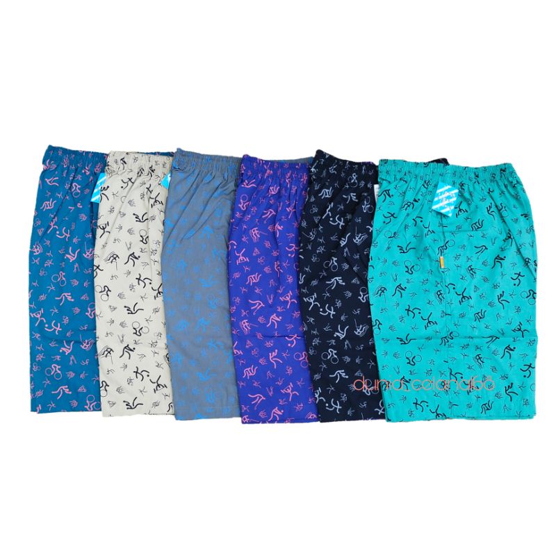 celana 3/4 motif pria / wanita