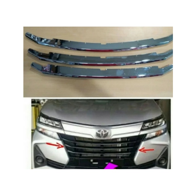 list grill chrome mobil Avanza xenia 2019 sampai 2021