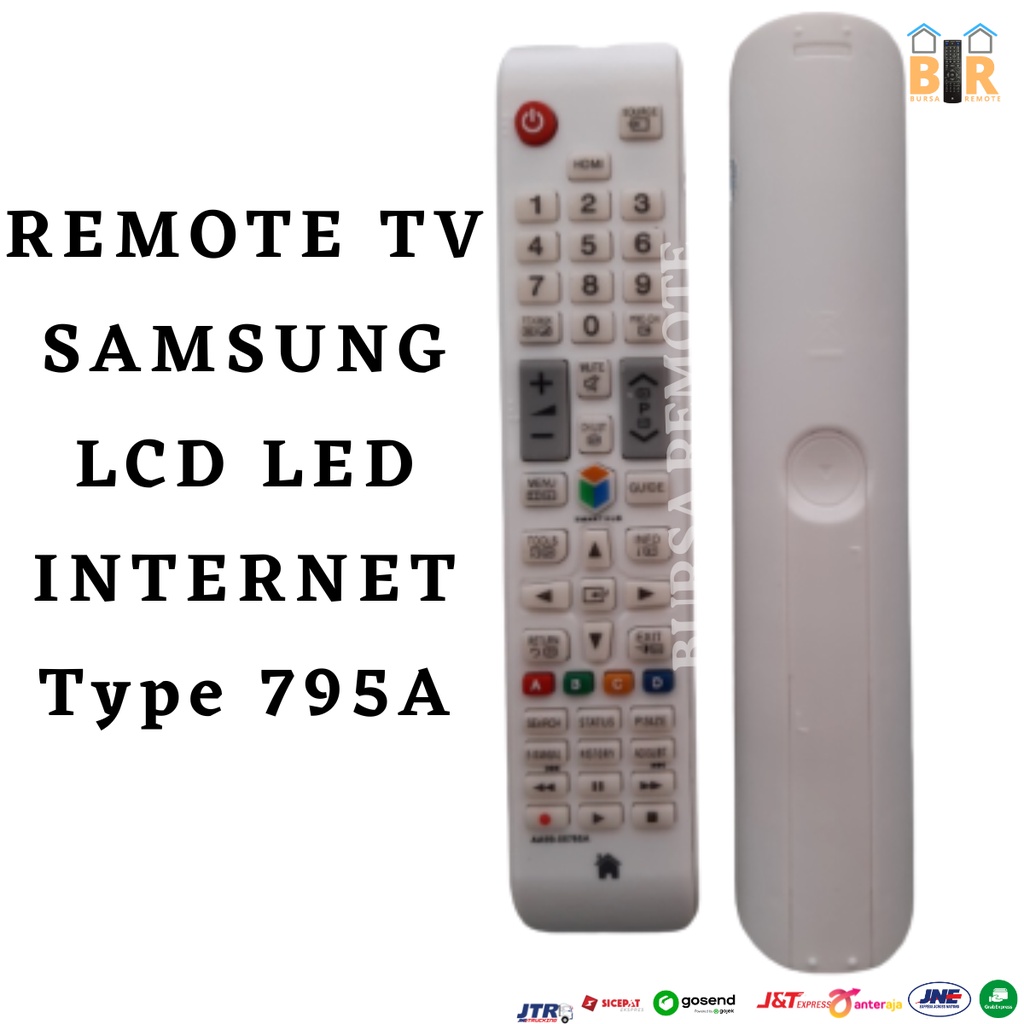 Remot REMOTE smart TV SAMSUNG LCD LED INTERNET Type 795A -ECERAN dan GROSIR