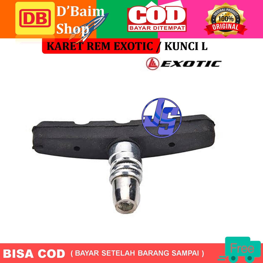 Karet Rem Kampas Rem Sepeda Exotic Kunci L Karet Rem L
