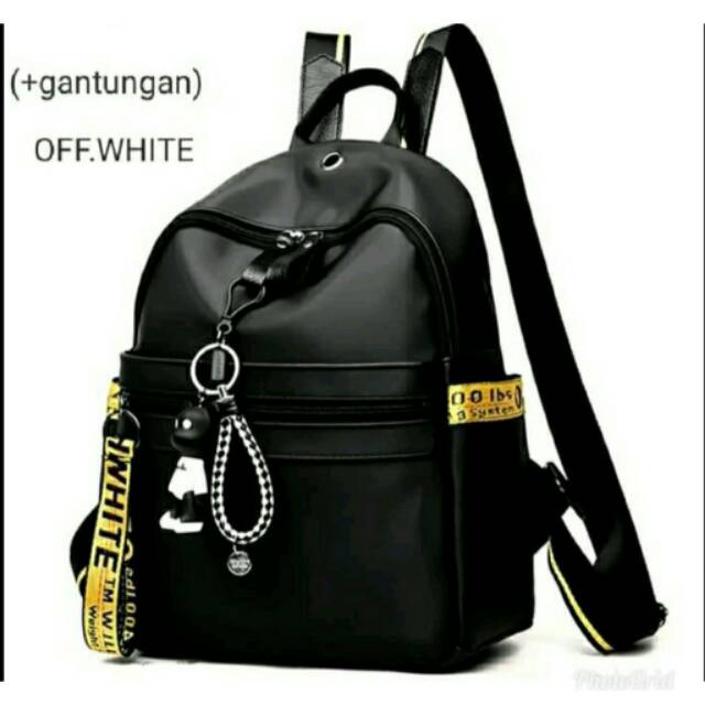 Backpack off white bear tas ransel wanita tas besar