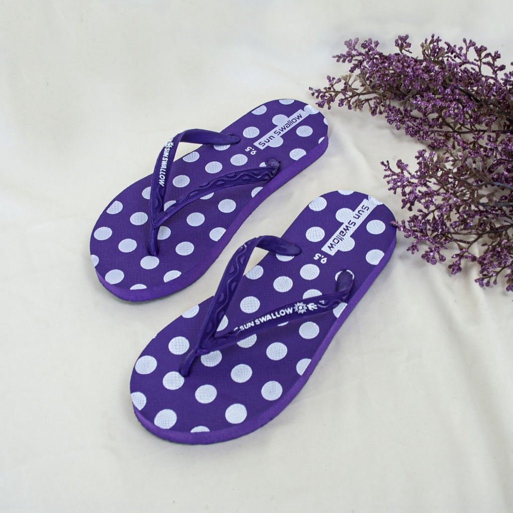 Sandal Jepit Sun Swallow Polkadot Wanita / Sandal Swallow