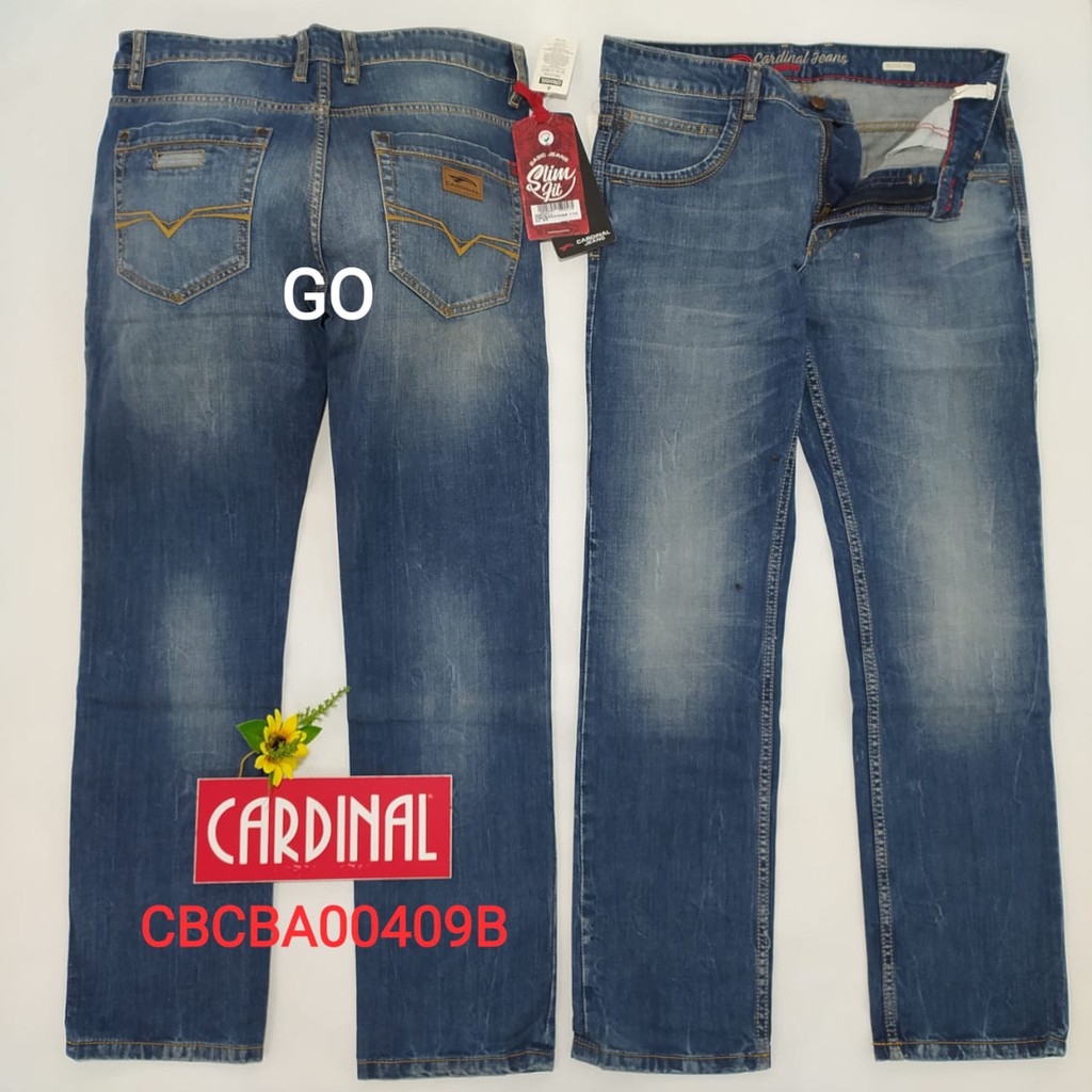 gof 37-38 CARDINAL CBCBA Celana Panjang Jeans Reguler Fit Slim Fit Straight Slim Bawahan Laki Dewasa