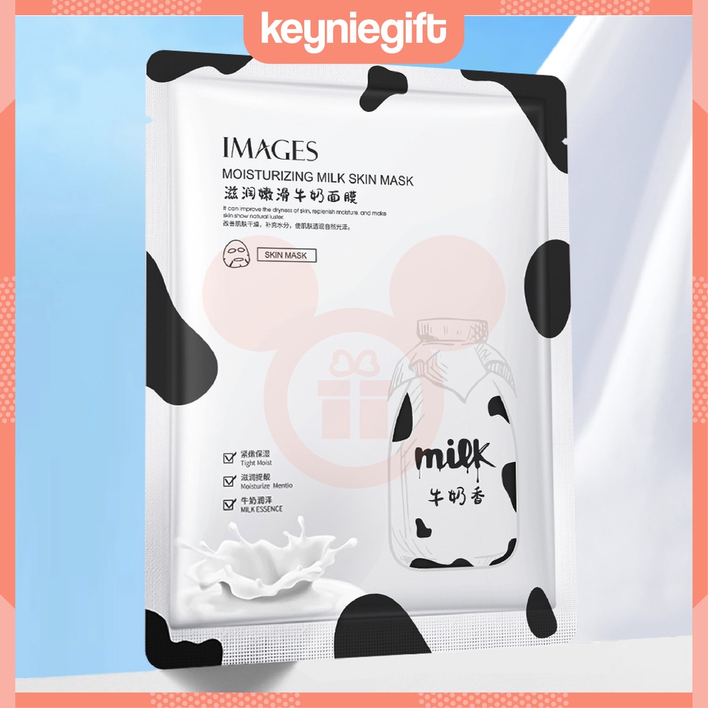 Images Cow Milk Mask Facial Sheet Masker Wajah Susu Sapi Kulit Sehat Original IM004