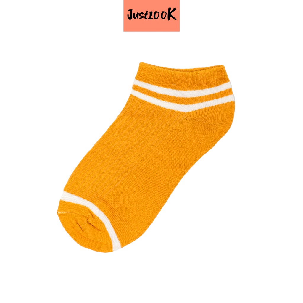 JustLook Kaos Kaki Ankle Garis 2in1 Model Semata Kaki - Kaos Kaki Ankle Import High Quality-1