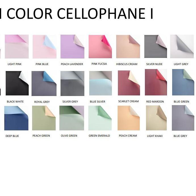 

◘ Kertas Bunga (20 lembar) bi color cellophane /wrapping paper/kertas kado/kertas bunga buket ℮