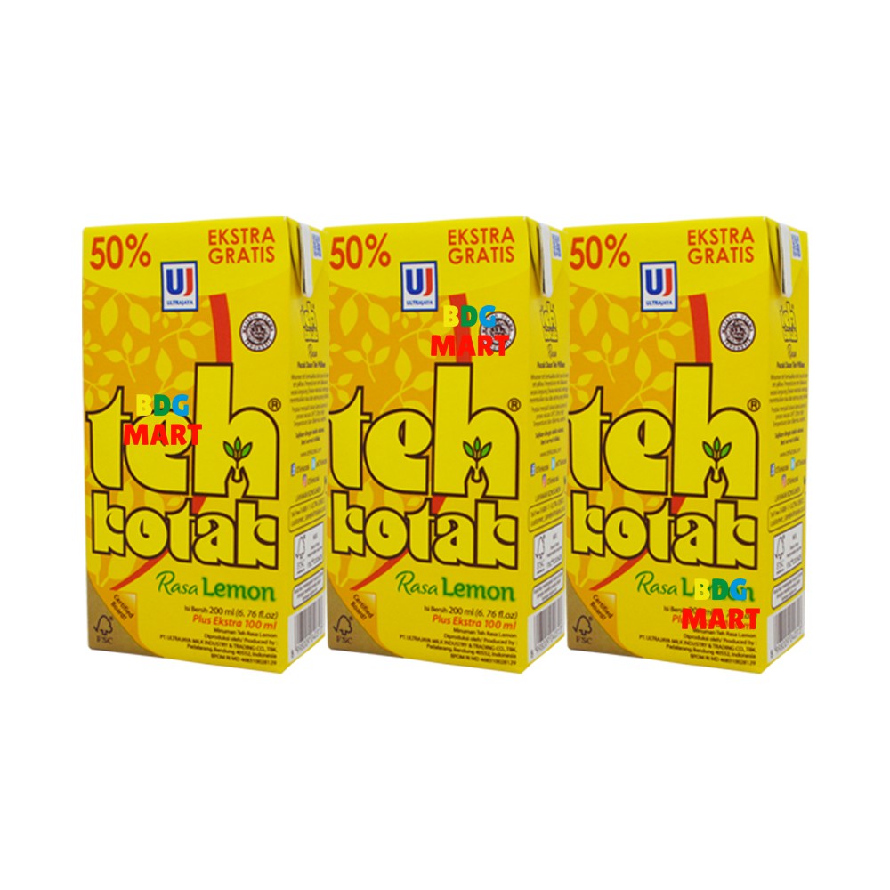 

PAKET 3 PCS Teh Kotak Lemon Minuman Teh Dalam Kotak Kesempurnaan Rasa Teh Dan Buah - 3pcs x 300ml