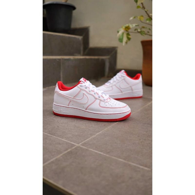 red leather air force 1