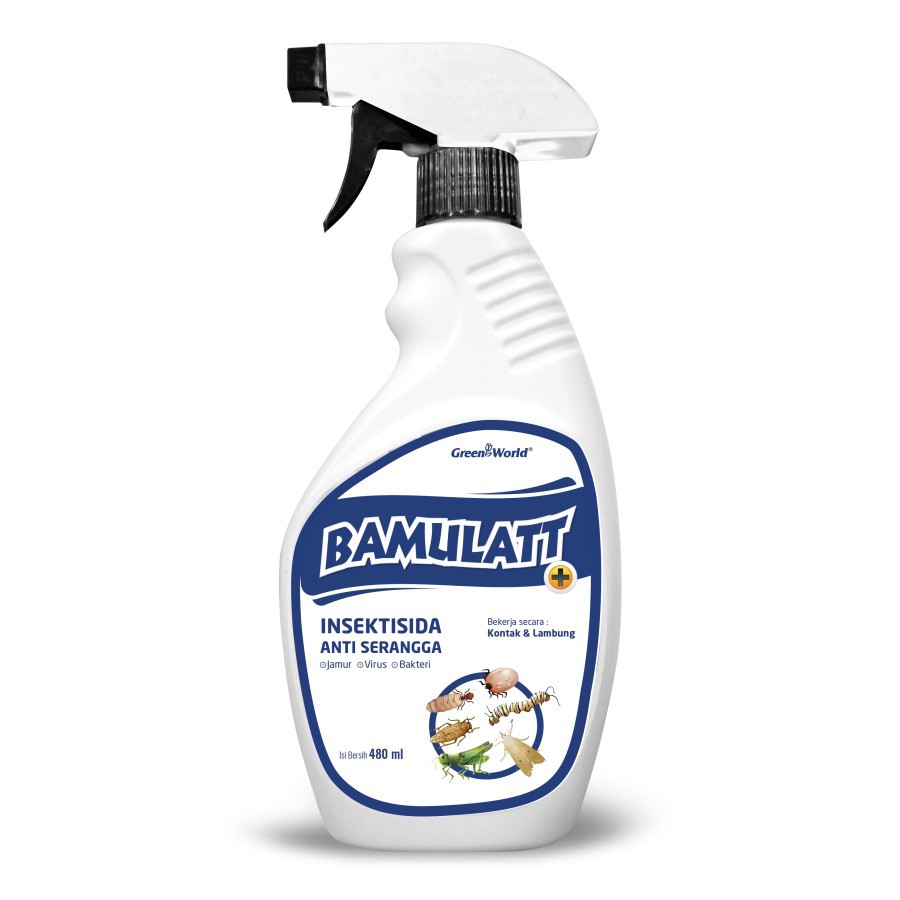 Pestisida BAMULATT Insektisida Anti Serangga Jamur Virus Bakteri - GREEN WORLD - 480 ML