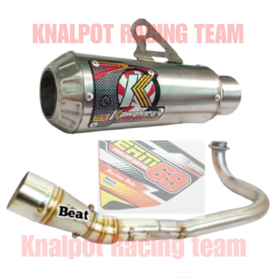 Knalpot Kawahara beat fi pipa leher atas samping knalpot beat fi