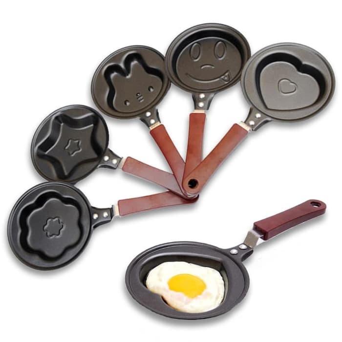 Teflon Mini Karakter Frying Pan Wajan Anti Lengket Cetakan Telur Mini - Pancake Maker - Frypan Mini