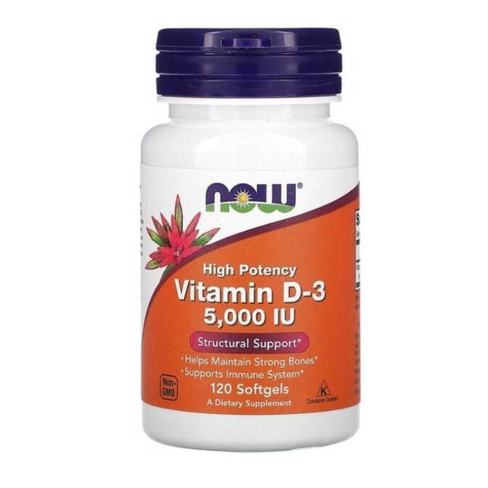 Now Foods USA Vitamin D3 5000 IU Vit D3 120 240 Softgel - ORIGINAL 100%