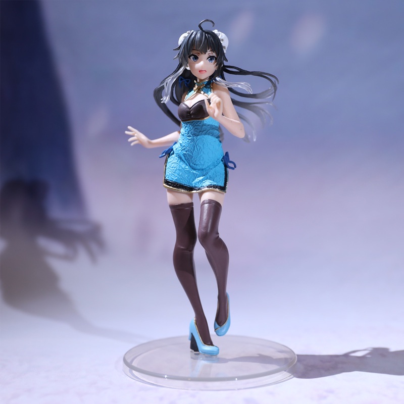 Mainan Action Figure Model Anime Jepang TAiTO Cheongsam Yukinoshita Yukino Bahan PVC Ukuran 22cm Untuk Hadiah Anak