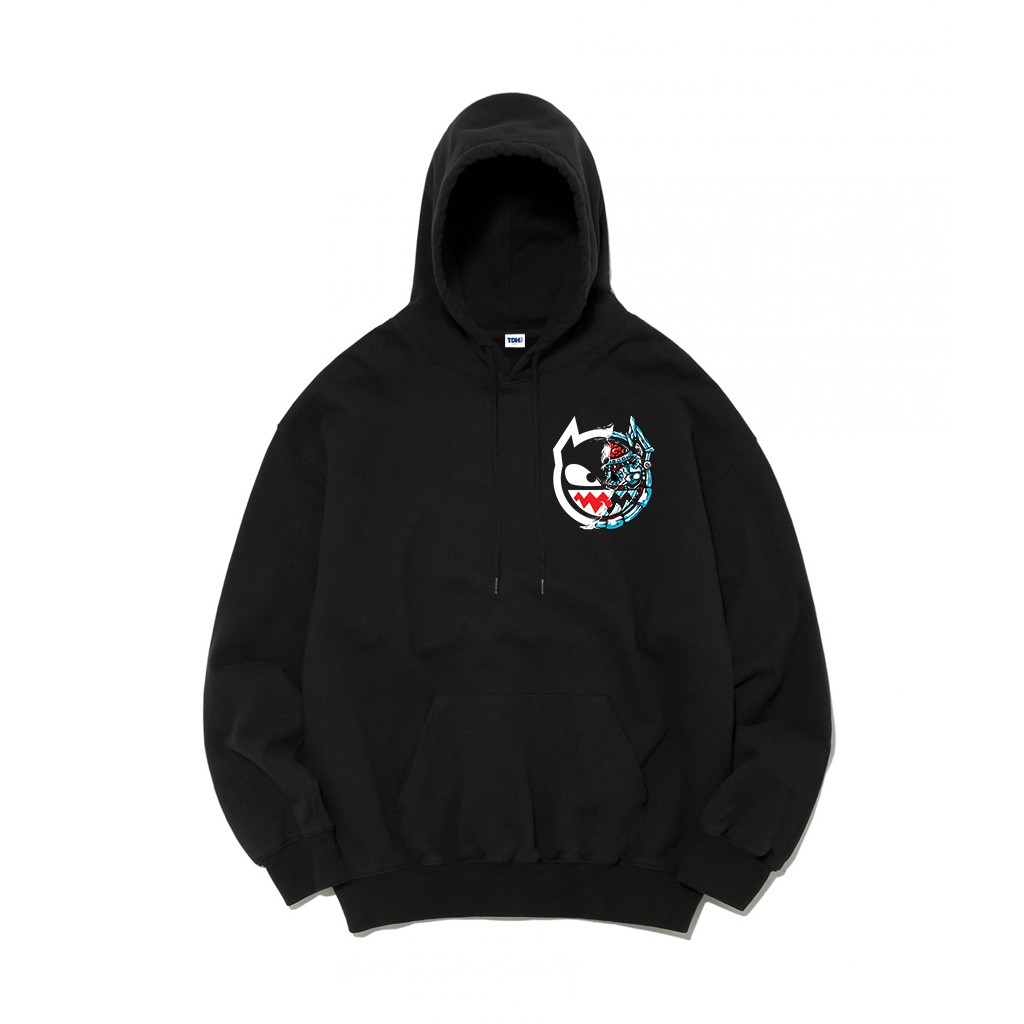 TDH HALF PULLOVER HOODIE BLACK