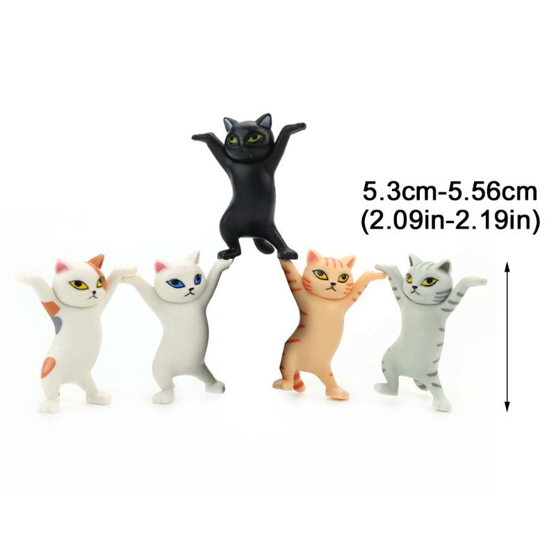 Mary 5pcs Carrying Coffin Cat Action Figures Interesting Cat Dolls Creative Ornaments